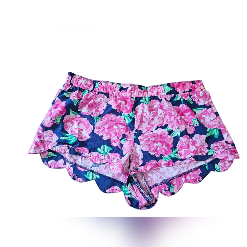 Mud Pie‎ Vibrant Pink and White Floral Shorts Size Medium